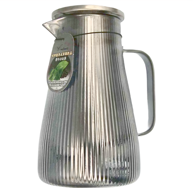milomix 美樂美事 黑色元素 直紋冷水壺, 1.4L, 1個
