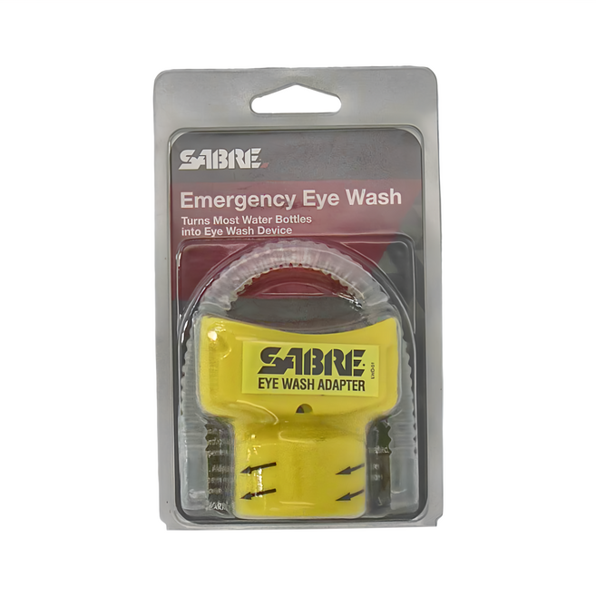 SABRE 沙豹 緊急眼部清洗器 將水瓶變成眼部清洗設備, 黃色 + 透明色, 1個