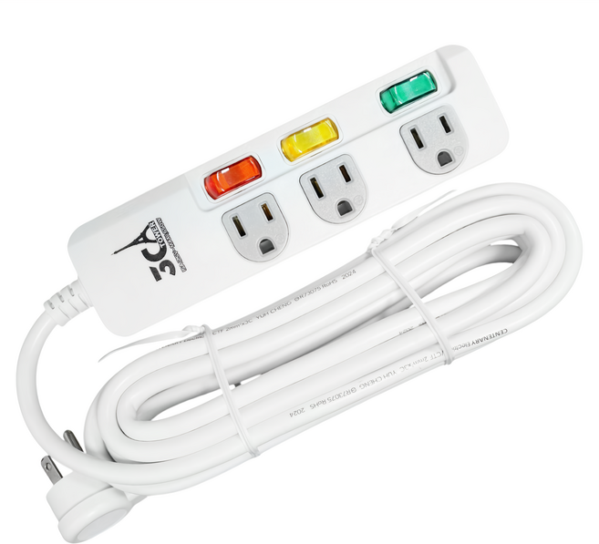 3切3座3P斜角延長線, 2.7m, 1條, 白色