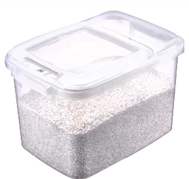 GIMI 吉米 新型密封10公斤米箱 K-776 710g, 透明白, 1個