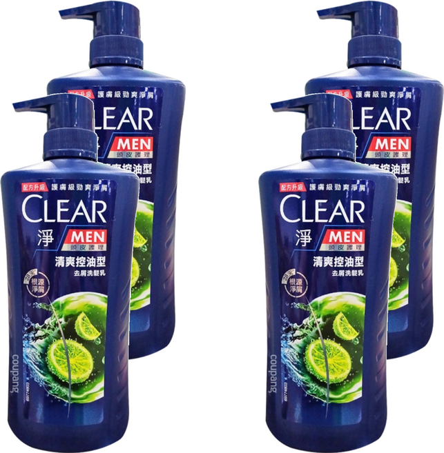 CLEAR 淨 去屑洗髮乳 清爽控油型, 750g, 4瓶