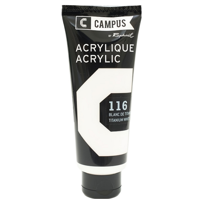 Raphael CAMPUS 康普思 壓克力顏料 N131741 116 鈦白色, 100ml, 1色