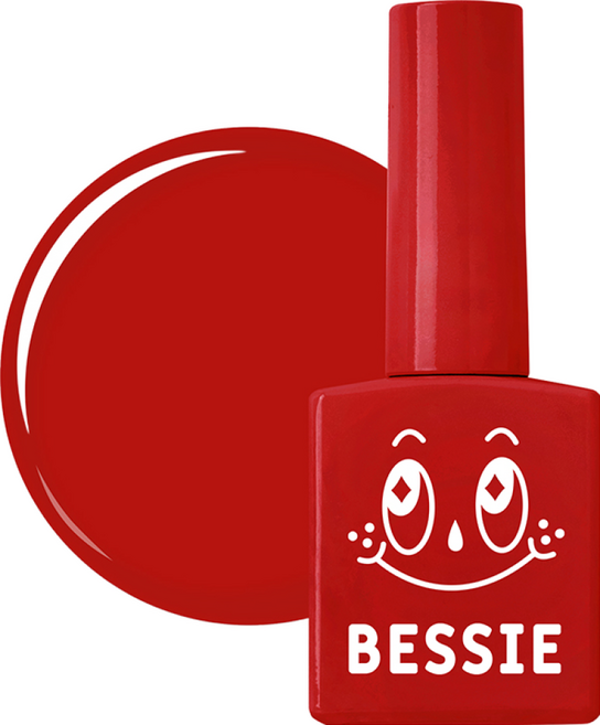 BESSIE 七彩系列 美甲凝膠, R03 經典紅, 11ml, 1瓶