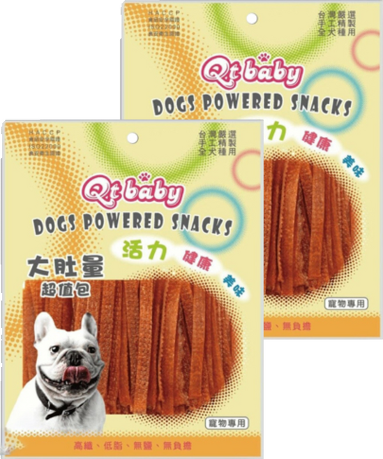 Qt baby 大肚量超值包 蜜汁雞肉細條 QT307, 蜜汁, 320g, 2包