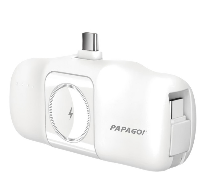 PAPAGO 隨行膠囊行動電源 Type-C + Type-C, PBF-17, 白色