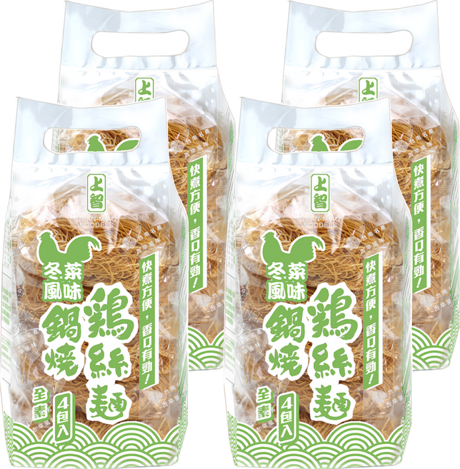 上智 鍋燒雞絲麵 冬菜風味 麵條耐煮不易爛, 280g, 4袋
