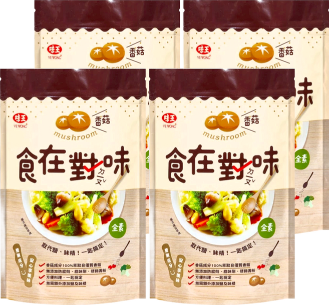 味王 食在對味 香菇風味調味料, 500g, 4包