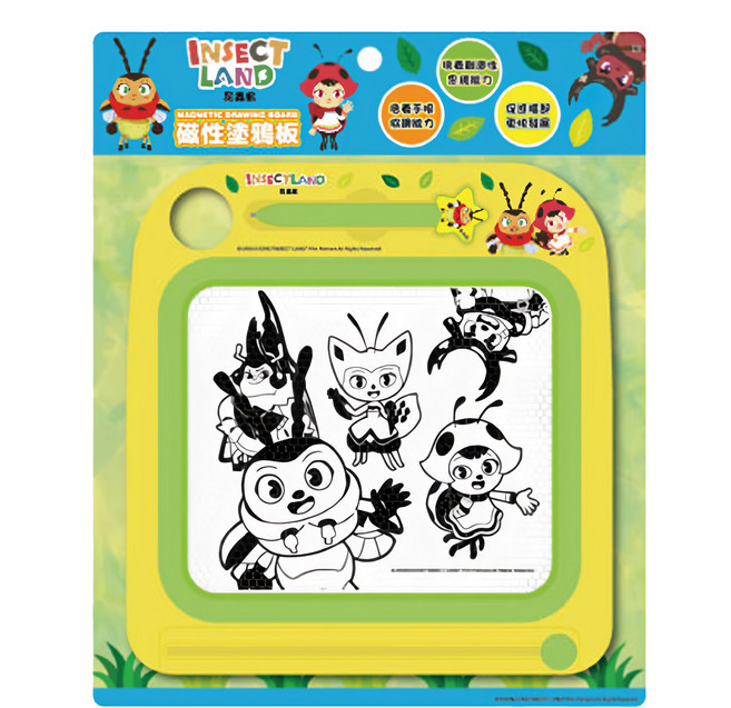 新興玩具 磁性塗鴉板, 綠色 + 黃色, 1個