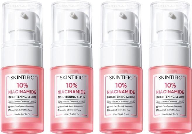 SKINTIFIC 10% 菸鹼醯胺亮白精華液, 20ml, 4瓶