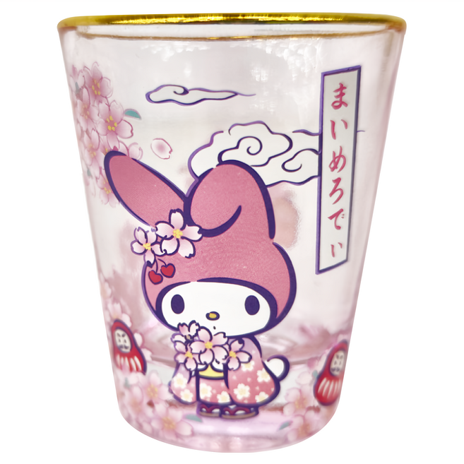 MY MELODY 美樂蒂 玻璃清酒杯 60ml, 粉色, 1個
