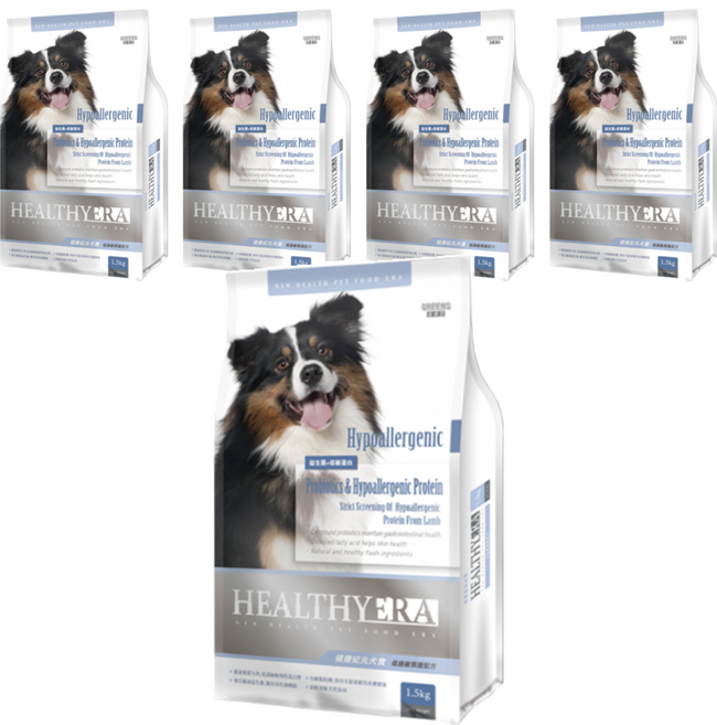 福壽實業 HEALTHYERA 健康紀元 犬用 低過敏照護配方乾糧, 1.5kg, 5袋, 羊肉 + 益生菌 + 低敏蛋白