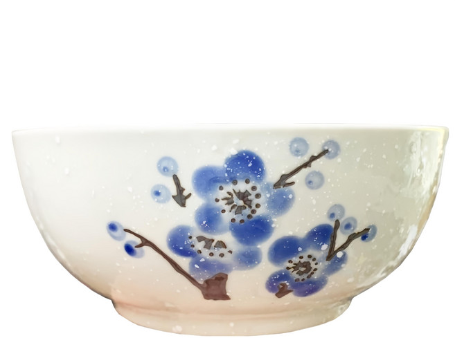 新食器 梅花香手繪 5.5吋缽 14 x 5.5cm, 1個, 雪花白藍花
