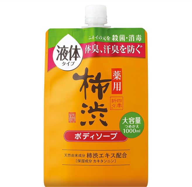 KUMANO 熊野油脂 四季 柿 沐浴露, 1L, 1包