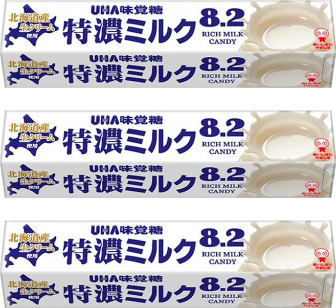 UHA 味覺糖 特濃牛奶條糖, 37g, 3條