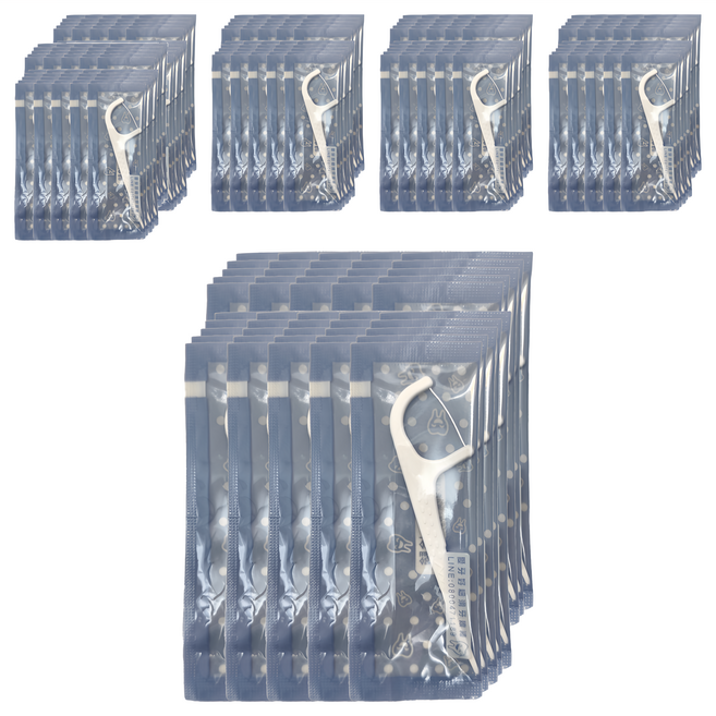 愛牙好 細滑牙線棒 清潔牙縫 尾端可當牙籤使用, 100支, 6組