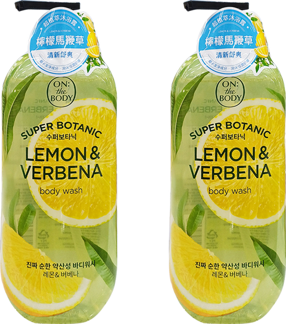 ON THE BODY 超植萃沐浴露 檸檬馬鞭草, 900g, 2瓶