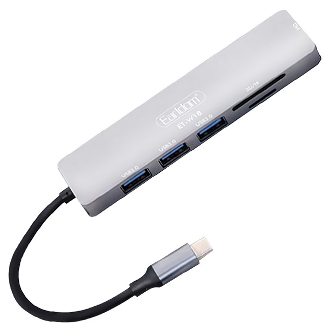 Earldom 藝鬥士 W18擴充集線器 USB-C轉HDMI, 銀色, 1個