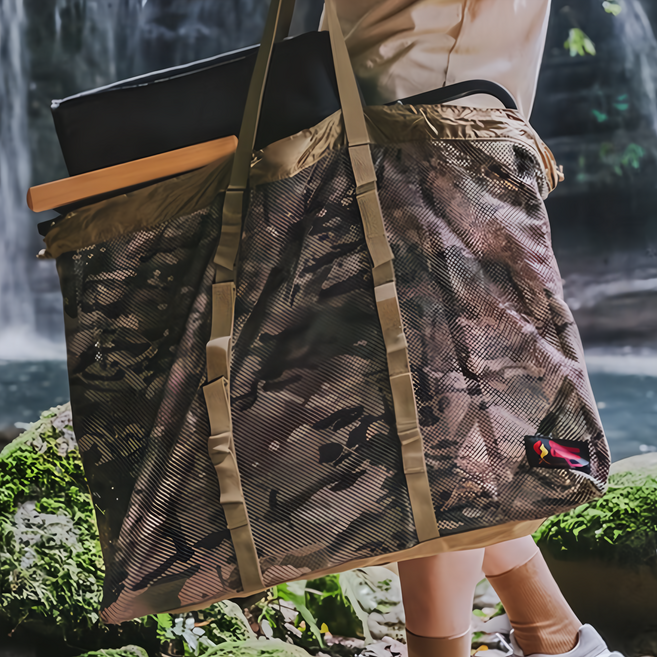 Oregonian Camper SUPER 裝備收納網袋 全迷彩 可裝克米特椅/武椅 Mesh carry all, 1個, 1格