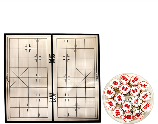 pandodo 潘多多 磁吸象棋 益智玩具 塑膠+鐵板+磁鐵材質 棋盤+棋子一套(32個) 可折疊, 可折疊 多色, 1盒