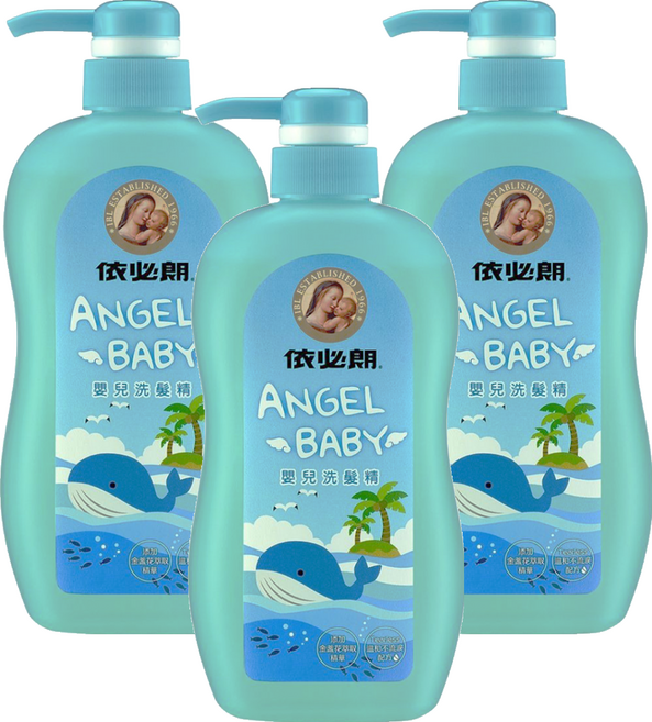 依必朗 Angel Baby嬰兒洗髮精, 600ml, 3瓶