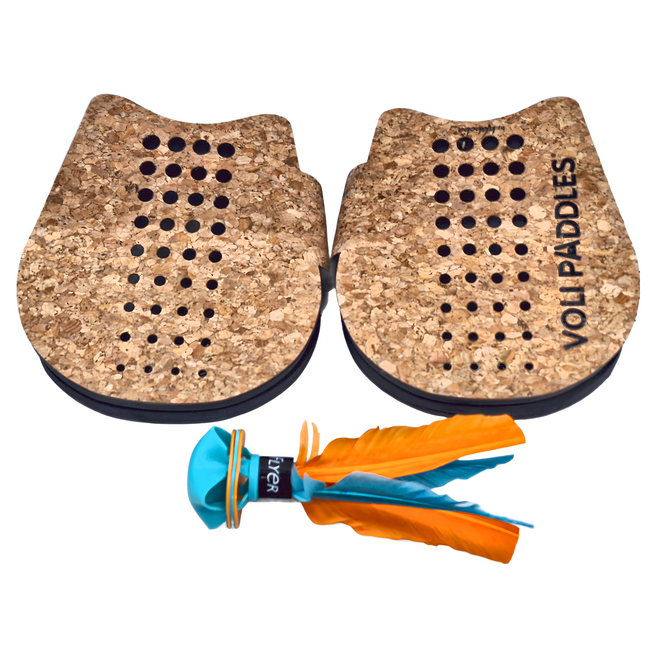 Waboba 毽子拍擊組 包含2個軟木手套和1個Waboba毽子, 1組