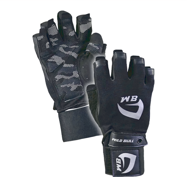 WILD BULL 新手款健身手套, 黑迷彩, 1組