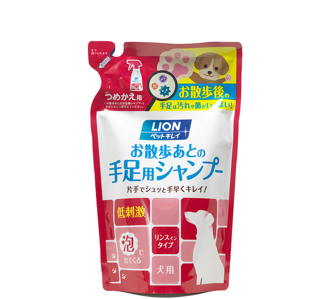 LION 獅王 Pet Clean 散步後手足清潔泡泡慕斯 犬用 補充包 LI00501, 220ml, 1包
