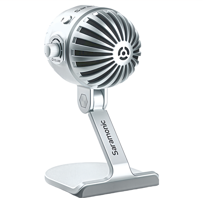 Saramonic 楓笛 SmartMic 桌上型直播麥克風, MTV550, 銀色
