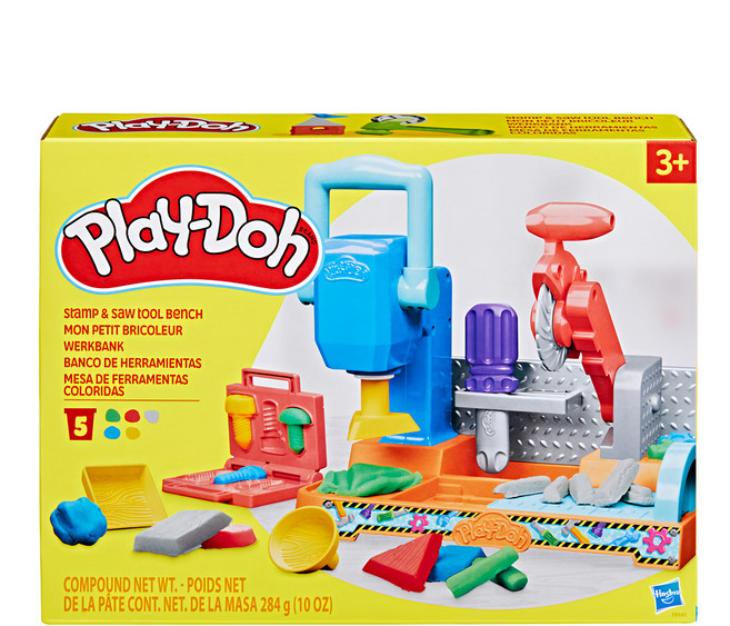 Hasbro 孩之寶 Play-Doh 培樂多 印章連鋸工具台黏土, Multicolor, 1盒