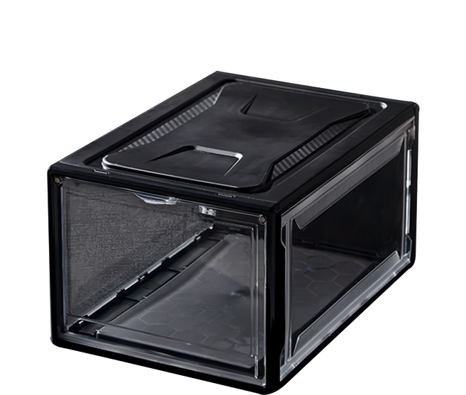 鞋子收納盒 磁吸款 大 36 x 26 x 20cm, 黑色, 1個