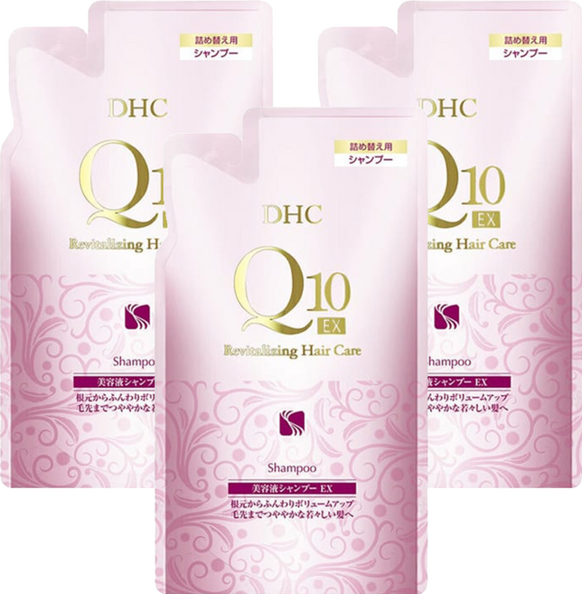 DHC Q10豐盈深層修護洗髮精補充包 EX (Refill) revitalizing hair care, 400ml, 3包