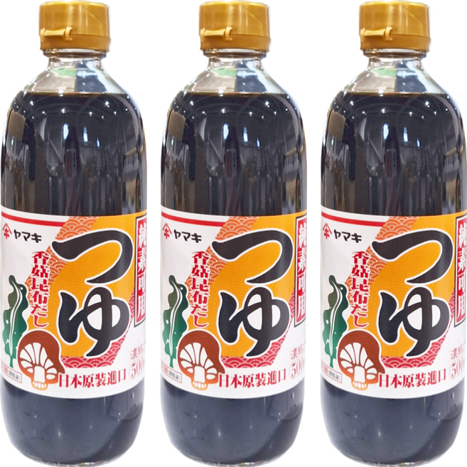 Yamaki 雅媽吉 香菇昆布醬油露, 500ml, 3瓶