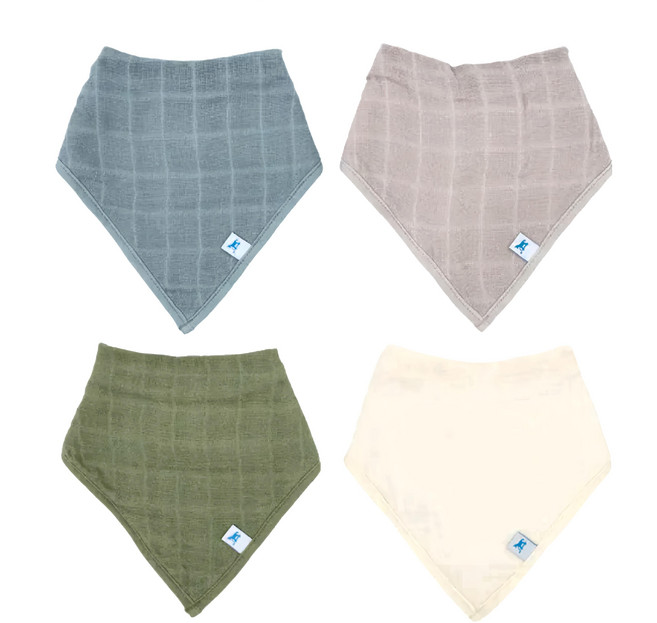 little unicorn 三角圍兜, 海之大地, 4入, 1組