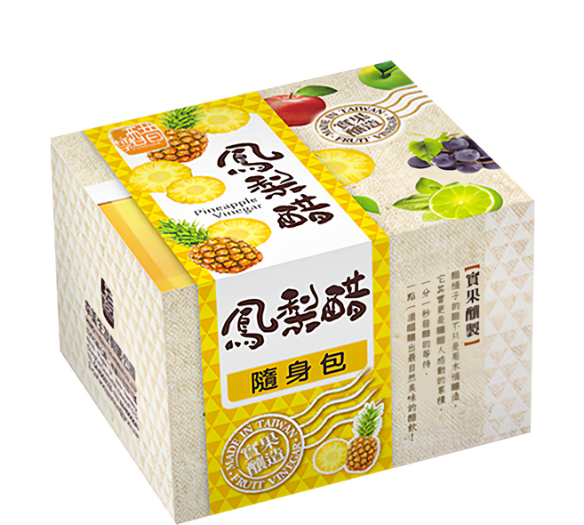 醋桶子 果醋隨身包 鳳梨醋 10包, 330ml, 1盒