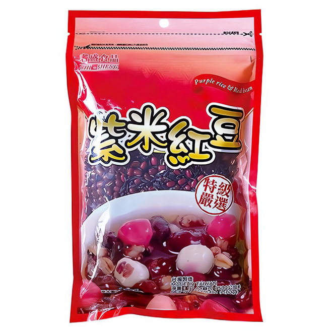 CHI-SHENG 耆盛食品 紫米紅豆, 500g, 1包