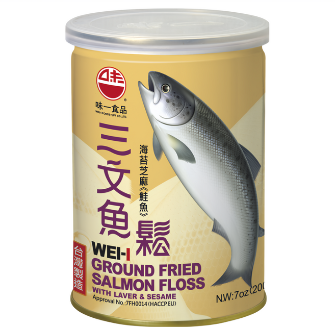 味一食品 海苔芝麻三文魚鬆 海苔芝麻鮭魚鬆, 200g, 1罐