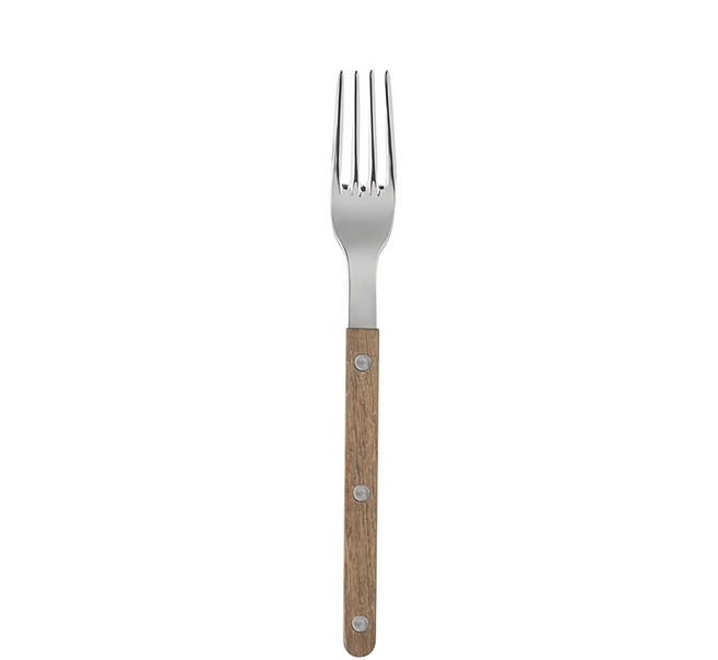 SABRE PARIS BISTROT 復古酒館鈕扣亮面系列 主餐叉 22cm, 柚木色, 叉子, 1支
