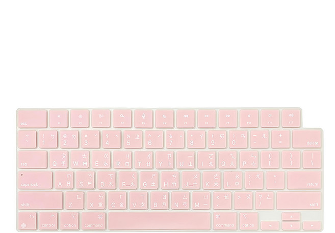 ziya 智雅科技 鍵盤保護膜 環保矽膠材質 中文注音 自然色系 Apple Macbook Air13/Air15適用, 櫻花粉, 1個