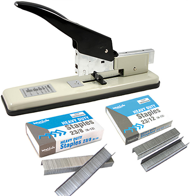 WHASHIN 113 裝訂用釘書機 + 釘書針 H13 8mm + H13 12mm, 混色, 1組