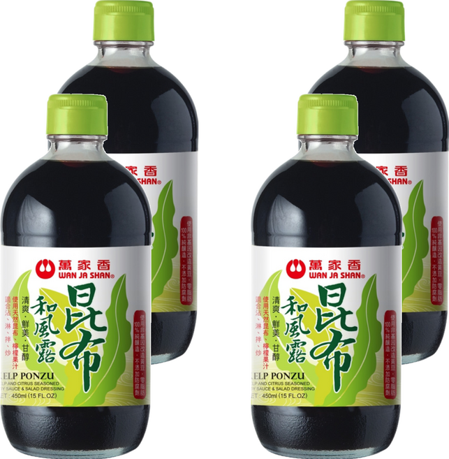 萬家香 昆布和風露, 450ml, 4瓶