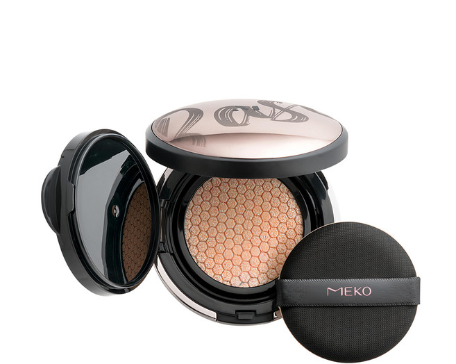 MEKO 柔紗唯霧氣墊粉餅 含印加果油 潤澤控油 物理防曬 SPF10 持久妝效, 01瑭瓷白, 1個