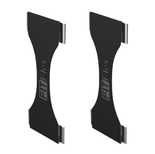 FITflex 휴대폰 핑거 가죽 핸드폰 스트랩 스마트폰 그립, 블랙, 2개