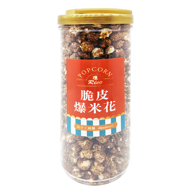 Rico 瑞喀 脆皮爆米花 黑爵巧克力, 370g, 1罐