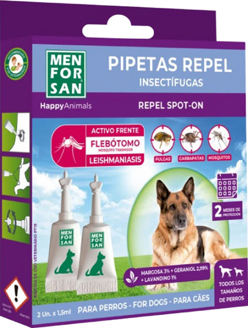 MEN FOR SAN 天然犬用驅蟲滴劑, 1.5ml, 1組