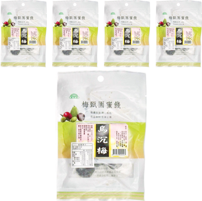 梅甄園 烏沉梅, 60g, 5包