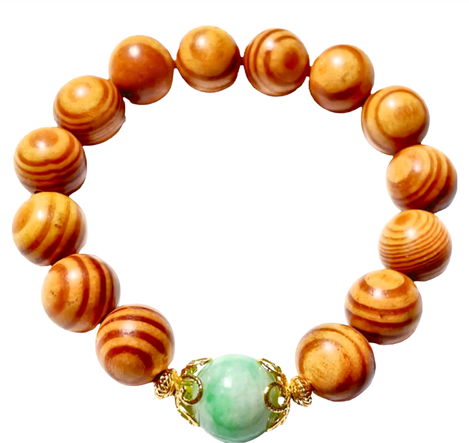 頂級翡翠血龍木手鍊