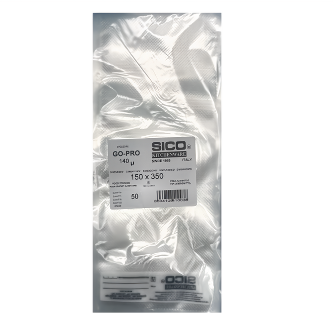 SICO 舒肥專用真空包裝袋, 35 x 15cm 厚140μ, 50個, 1包