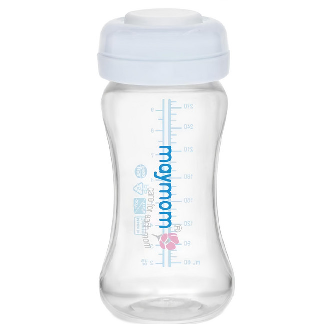 maymom 寬口PP儲乳瓶, 1個, 淡藍色, 280ml