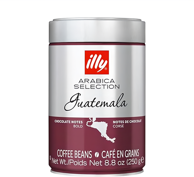 illy 意利咖啡 瓜地馬拉 Guatemala 單品咖啡豆 全豆 無研磨, 咖啡豆(無研磨), 250g, 1罐