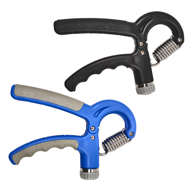 基礎款可調節握力器 最高握力60kg, 暗黑，天藍, 1組